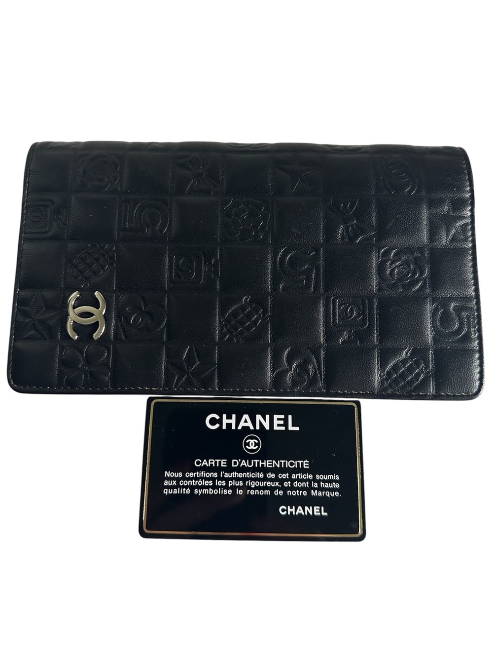 ✨ RARE Vintage CHANEL “Lucky Charms” Long Wallet with Baby Blue Interior ✨
